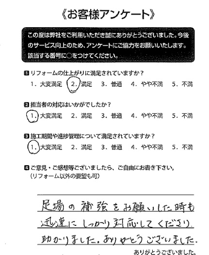 トータルハウジングウベお客様の声
